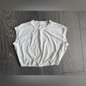 Lululemon Wide-Sleeve Gathered Hem T-Shirt in Bone